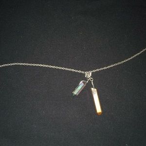 Long Double Charm Necklace